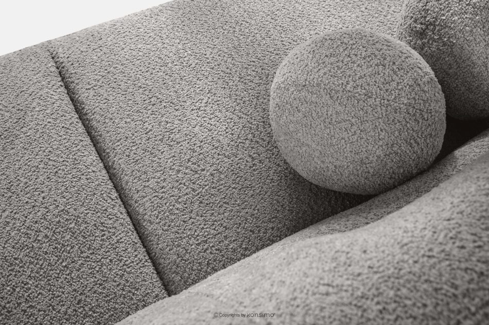 MALVE Dreisitzer-Sofa Bouclé im Japandi-Stil stahlfarben stahlgrau - Foto 5
