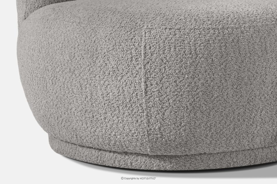 MALVE Dreisitzer-Sofa Bouclé im Japandi-Stil stahlfarben stahlgrau - Foto 7