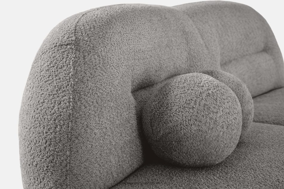 MALVE Dreisitzer-Sofa Bouclé im Japandi-Stil dunkelgrau dunkelgrau - Foto 4