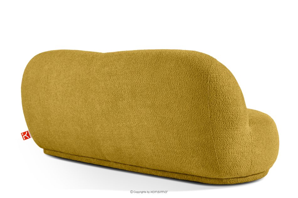 MALVE Dreisitzer-Sofa Bouclé im Japandi-Stil gelb gelb - Foto 3