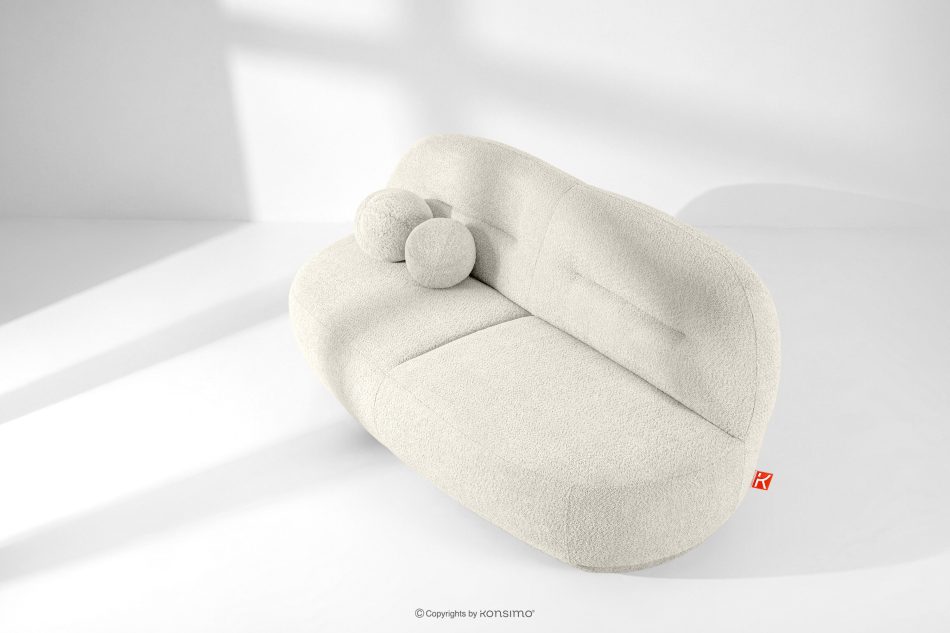 MALVE Dreisitzer-Sofa Boucle im Japandi-Stil weiß weiß - Foto 13