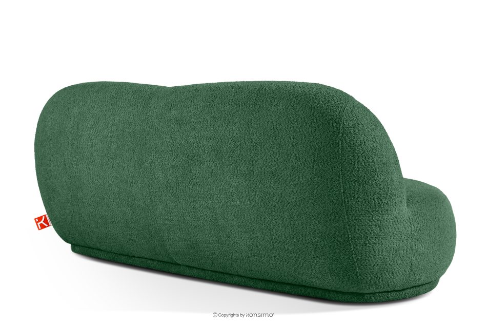 MALVE Dreisitzer-Sofa Bouclé im Japandi-Stil dunkelgrün dunkelgrün - Foto 3