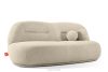 MALVE Dreisitzer-Sofa Boucle im Japandi-Stil hellbeige hellbeige - Foto 3