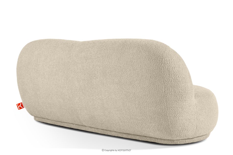 MALVE Dreisitzer-Sofa Boucle im Japandi-Stil hellbeige hellbeige - Foto 3