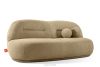 MALVE Dreisitzer-Sofa Boucle im Japandi-Stil dunkelbeige dunkelbeige - Foto 3