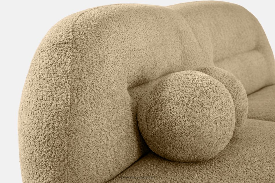 MALVE Dreisitzer-Sofa Boucle im Japandi-Stil dunkelbeige dunkelbeige - Foto 4