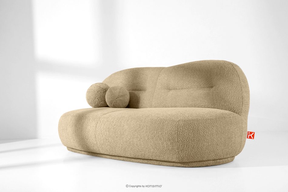 MALVE Dreisitzer-Sofa Boucle im Japandi-Stil dunkelbeige dunkelbeige - Foto 12