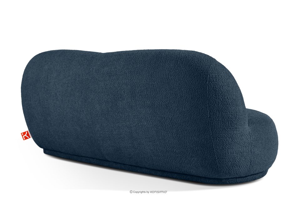 MALVE Dreisitzer-Sofa Bouclé im Japandi-Stil dunkelblau dunkelblau - Foto 3