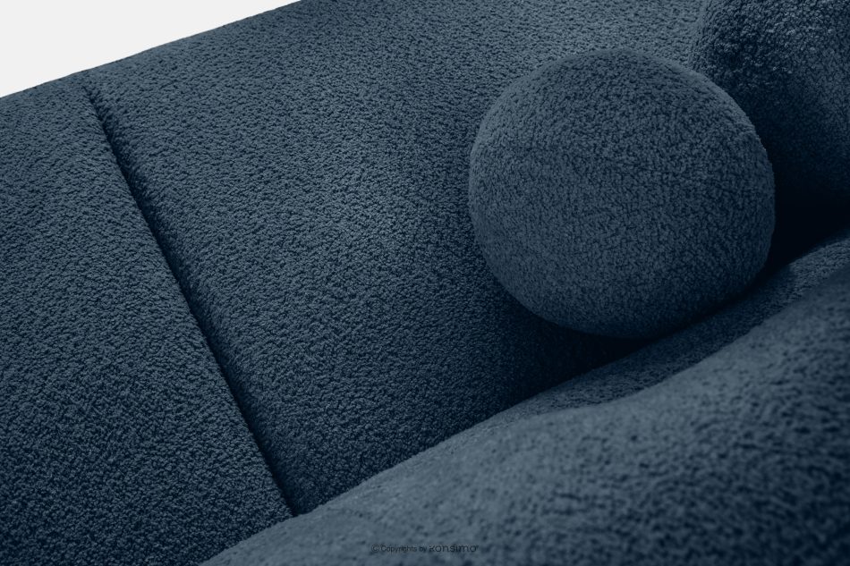 MALVE Dreisitzer-Sofa Bouclé im Japandi-Stil dunkelblau dunkelblau - Foto 5