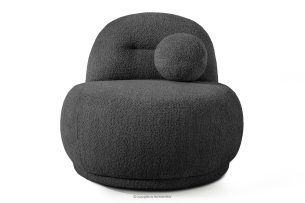 MALVE, https://konsimo.de/kollektion/malve/ Sessel aus Bouclé-Stoff im Japandi-Stil anthrazit anthrazit - Foto