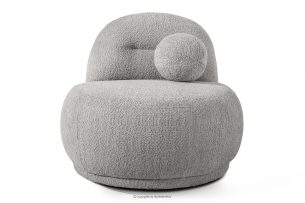 MALVE, https://konsimo.de/kollektion/malve/ Sessel aus Bouclé-Stoff im Japandi-Stil stahlfarben stahlgrau - Foto