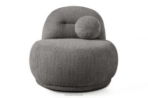 MALVE, https://konsimo.de/kollektion/malve/ Sessel aus Bouclé-Stoff im Japandi-Stil dunkelgrau dunkelgrau - Foto