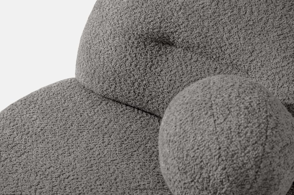 MALVE Sessel aus Bouclé-Stoff im Japandi-Stil dunkelgrau dunkelgrau - Foto 3