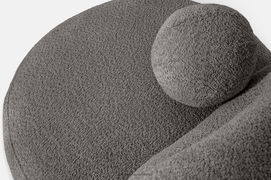 MALVE Sessel aus Bouclé-Stoff im Japandi-Stil dunkelgrau dunkelgrau - Foto 4