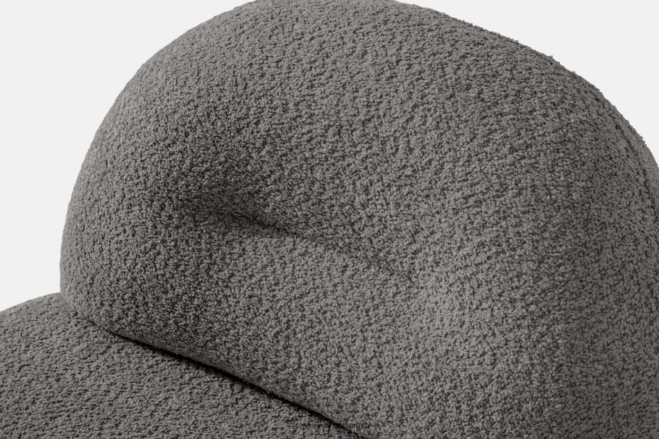 MALVE Sessel aus Bouclé-Stoff im Japandi-Stil dunkelgrau dunkelgrau - Foto 5