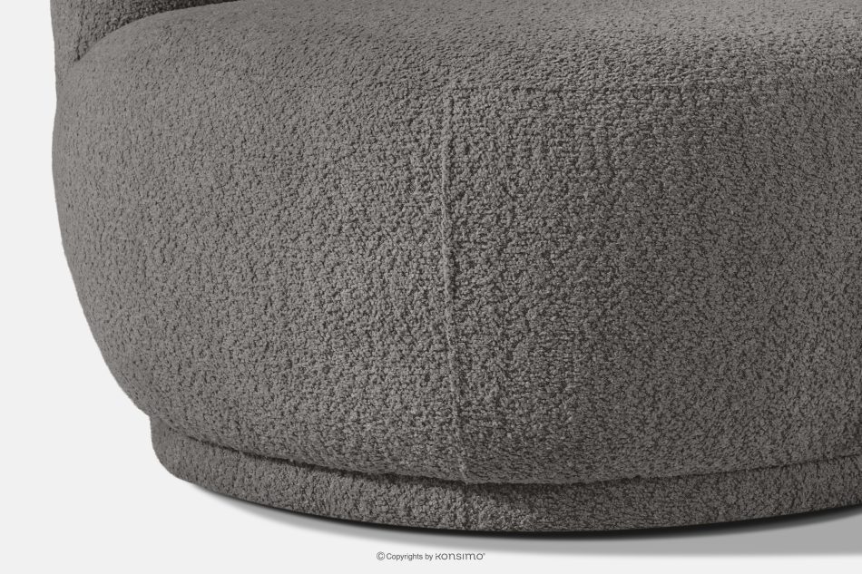 MALVE Sessel aus Bouclé-Stoff im Japandi-Stil dunkelgrau dunkelgrau - Foto 6