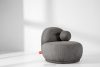 MALVE Sessel aus Bouclé-Stoff im Japandi-Stil dunkelgrau dunkelgrau - Foto 12