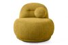MALVE Sessel aus Bouclé-Stoff im Japandi-Stil gelb gelb - Foto 1