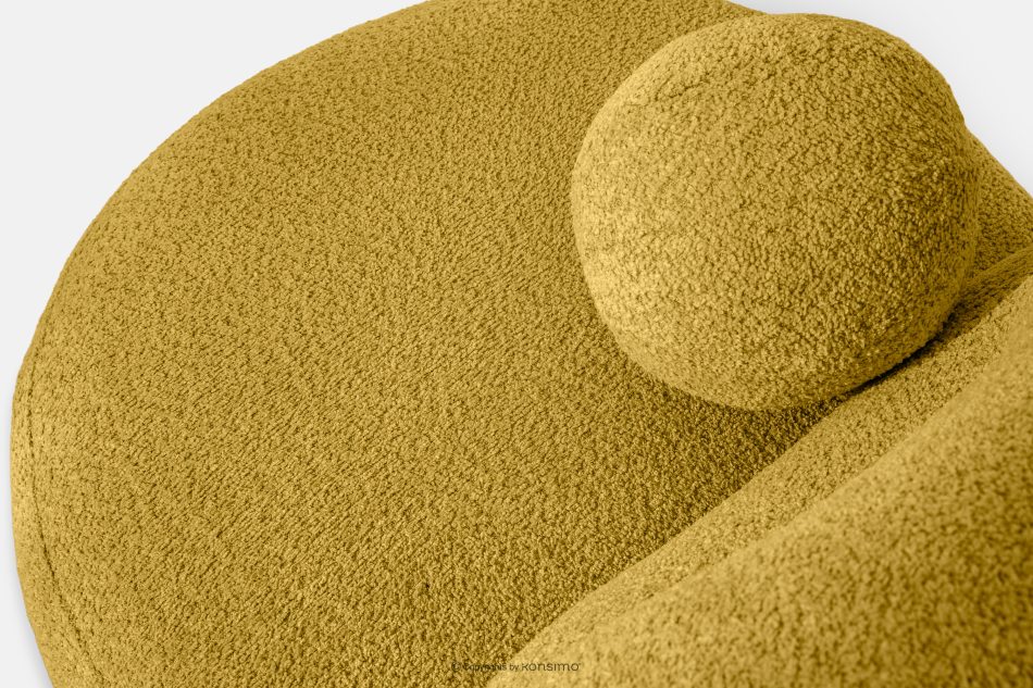 MALVE Sessel aus Bouclé-Stoff im Japandi-Stil gelb gelb - Foto 5