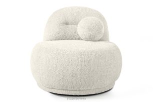 MALVE, https://konsimo.de/kollektion/malve/ Sessel aus Bouclé-Stoff im Japandi-Stil weiß weiß - Foto