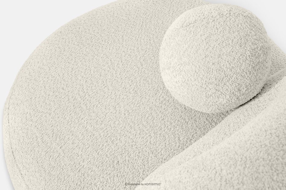 MALVE Sessel aus Bouclé-Stoff im Japandi-Stil weiß weiß - Foto 5