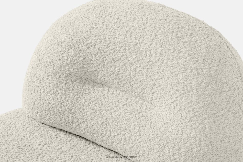 MALVE Sessel aus Bouclé-Stoff im Japandi-Stil weiß weiß - Foto 6