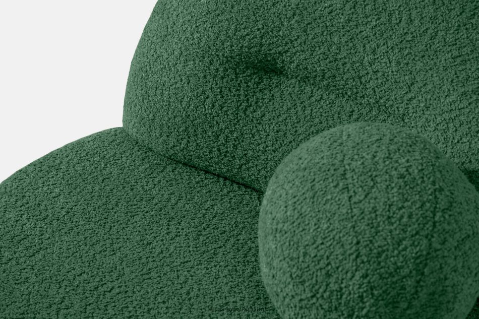 MALVE Sessel aus Bouclé-Stoff im Japandi-Stil dunkelgrün dunkelgrün - Foto 4