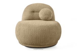 MALVE, https://konsimo.de/kollektion/malve/ Sessel aus Bouclé-Stoff im Japandi-Stil dunkelbeige dunkelbeige - Foto