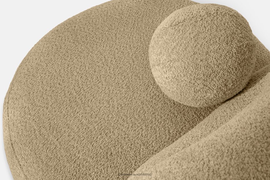 MALVE Sessel aus Bouclé-Stoff im Japandi-Stil dunkelbeige dunkelbeige - Foto 5