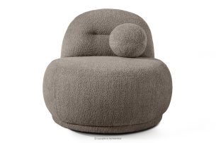 MALVE, https://konsimo.de/kollektion/malve/ Sessel aus Bouclé-Stoff im Japandi-Stil kühles Braun kühles Braun - Foto