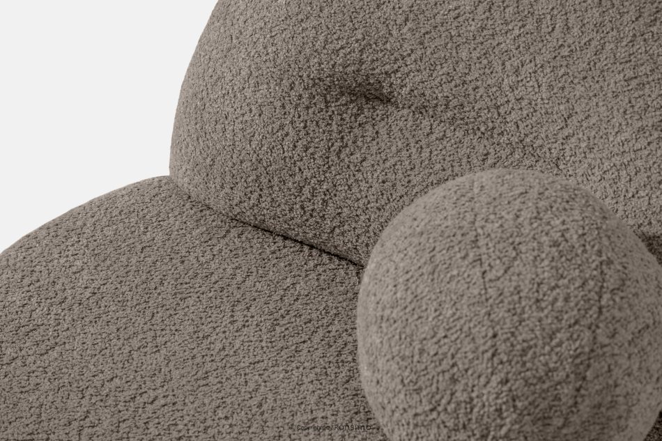 MALVE Sessel aus Bouclé-Stoff im Japandi-Stil kühles Braun kühles Braun - Foto 4
