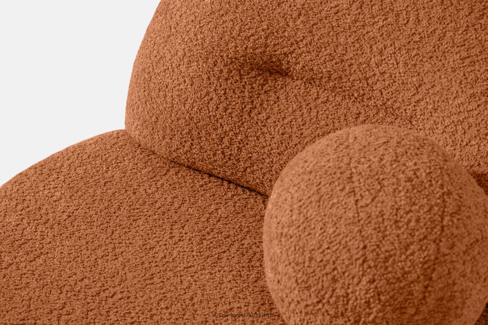 MALVE Sessel aus Bouclé-Stoff im Japandi-Stil rot rot - Foto 4