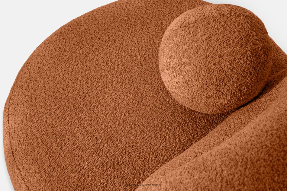 MALVE Sessel aus Bouclé-Stoff im Japandi-Stil rot rot - Foto 5