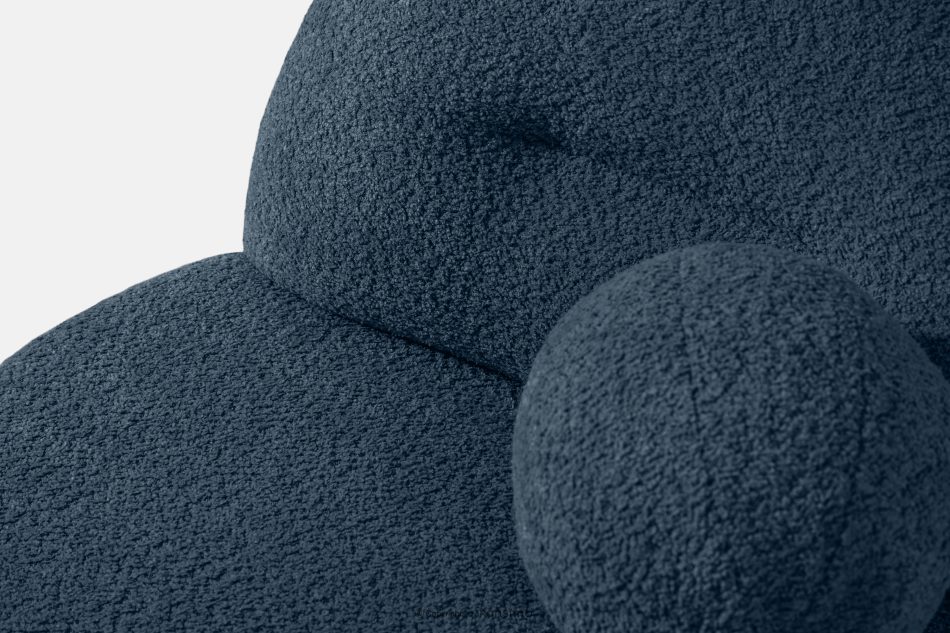 MALVE Sessel aus Bouclé-Stoff im Japandi-Stil dunkelblau dunkelblau - Foto 4