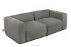 BUFFO Weiches Zweisitzer-Sofa aus Bouclé-Stoff in Stahlgrau Stahl - Foto 3