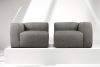 BUFFO Weiches Zweisitzer-Sofa aus Bouclé-Stoff in Stahlgrau Stahl - Foto 9