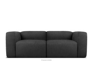 BUFFO, https://konsimo.de/kollektion/buffo/ Weiches Zweisitzer-Sofa aus Bouclé-Stoff in Dunkelgrau Dunkelgrau - Foto