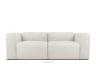 Weiches Zweisitzer-Sofa aus Bouclé-Stoff in Weiß