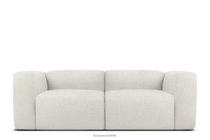 BUFFO, https://konsimo.de/kollektion/buffo/ Weiches Zweisitzer-Sofa aus Bouclé-Stoff in Weiß Weiß - Foto