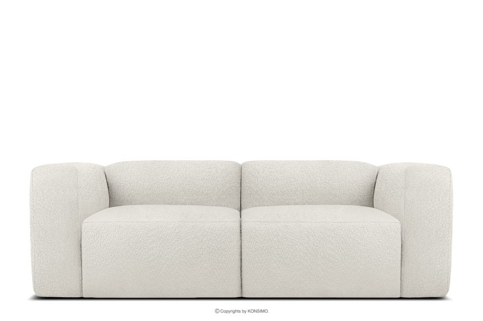 BUFFO Weiches Zweisitzer-Sofa aus Bouclé-Stoff in Weiß Weiß - Foto 0