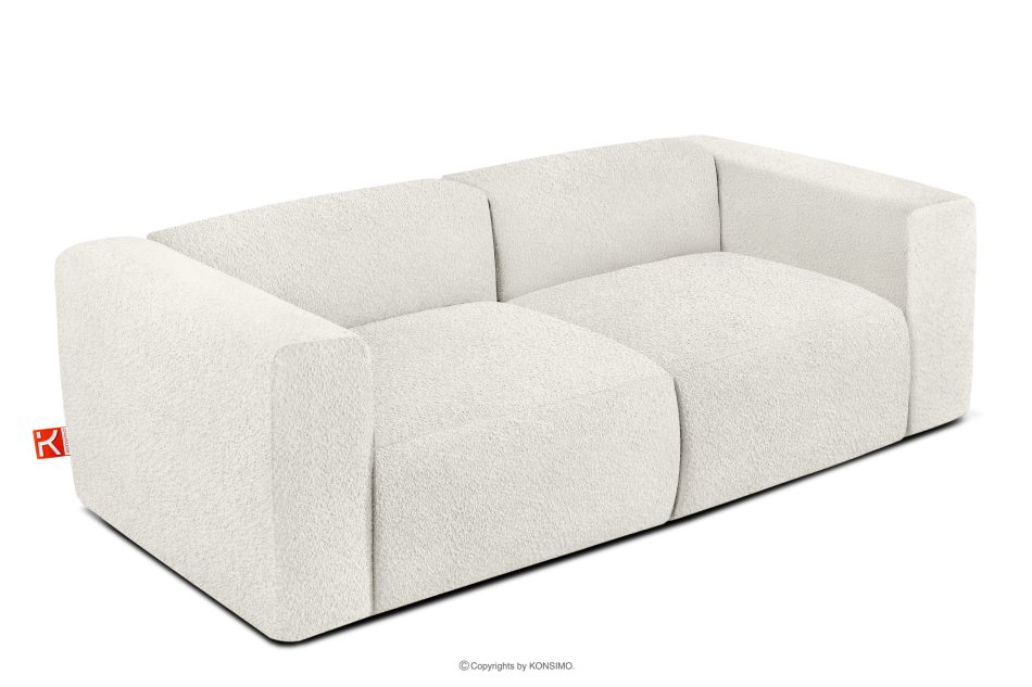 BUFFO Weiches Zweisitzer-Sofa aus Bouclé-Stoff in Weiß Weiß - Foto 2