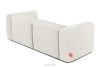 BUFFO Weiches Zweisitzer-Sofa aus Bouclé-Stoff in Weiß Weiß - Foto 4