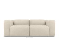 Weiches Zweisitzer-Sofa aus Bouclé-Stoff in Hellbeige