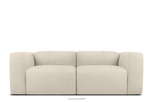 BUFFO, https://konsimo.de/kollektion/buffo/ Weiches Zweisitzer-Sofa aus Bouclé-Stoff in Hellbeige Hellbeige - Foto