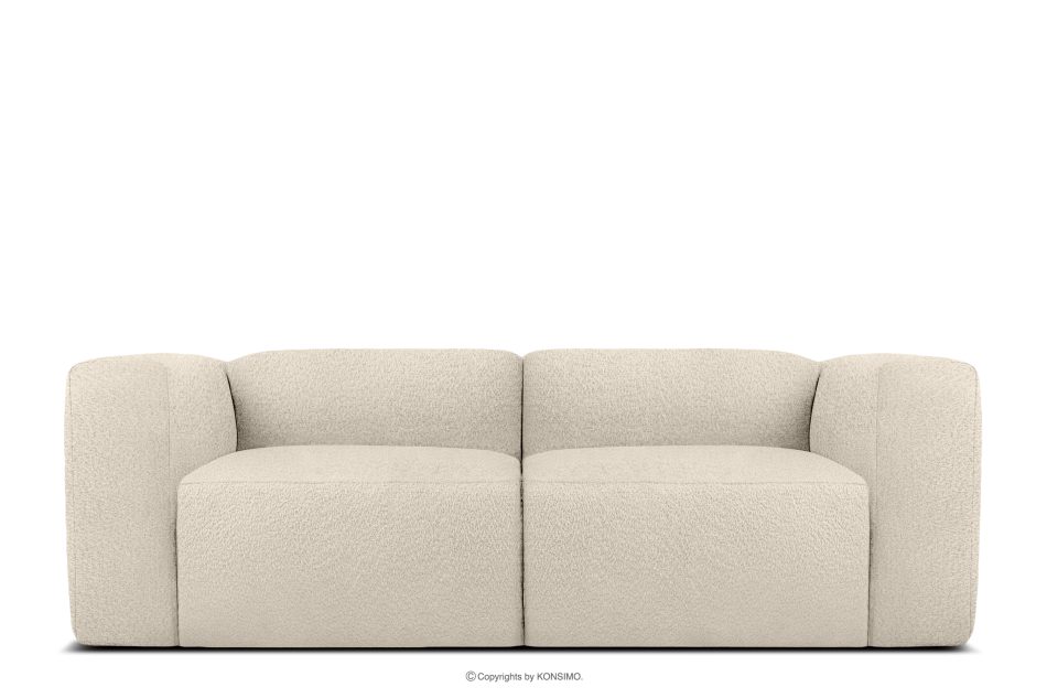 BUFFO Weiches Zweisitzer-Sofa aus Bouclé-Stoff in Hellbeige Hellbeige - Foto 0