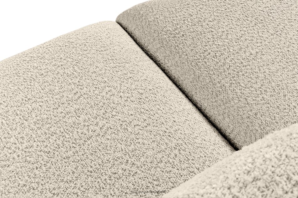 BUFFO Weiches Zweisitzer-Sofa aus Bouclé-Stoff in Hellbeige Hellbeige - Foto 4
