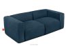 BUFFO Weiches Zweisitzer-Sofa aus Bouclé-Stoff in Marineblau Marineblau - Foto 3