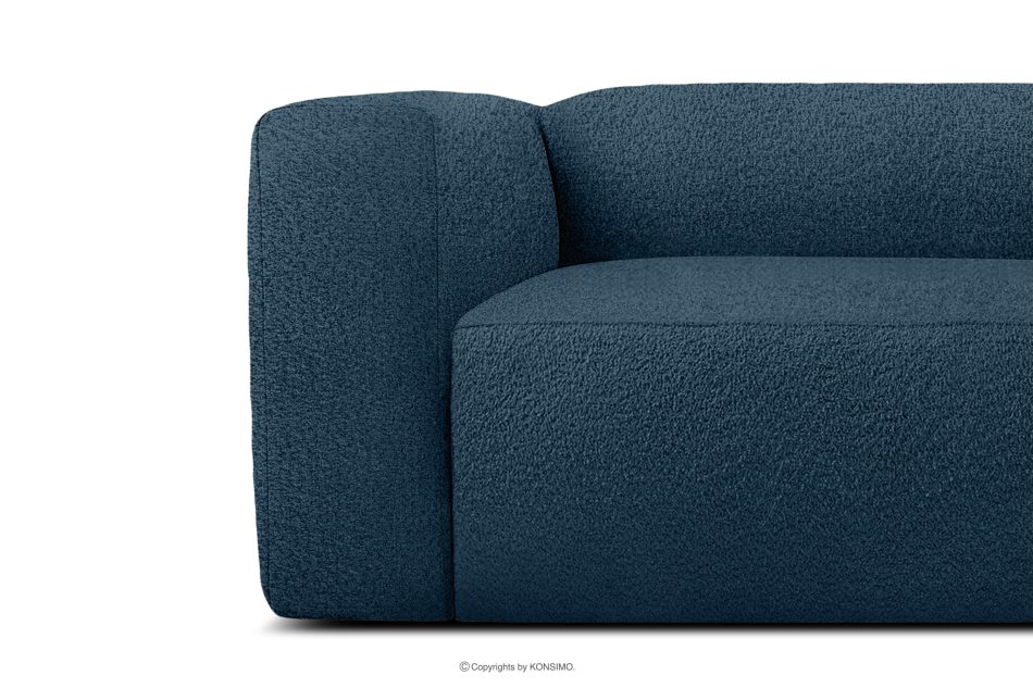 BUFFO Weiches Zweisitzer-Sofa aus Bouclé-Stoff in Marineblau Marineblau - Foto 7