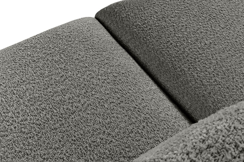 BUFFO Weiches Dreisitzer-Sofa aus Bouclé-Stoff in Stahlgrau Stahl - Foto 4