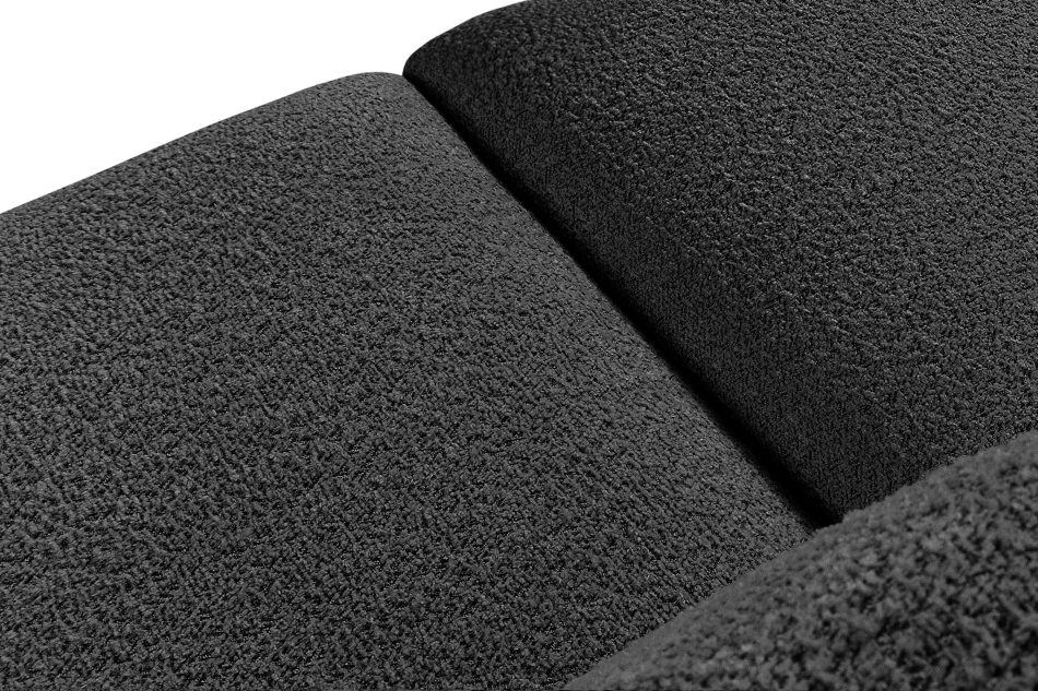 BUFFO Weiches Dreisitzer-Sofa aus Bouclé-Stoff in Dunkelgrau Dunkelgrau - Foto 4